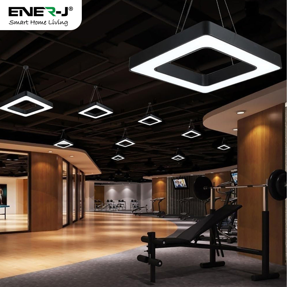Ener-j T174 40W Hollow Square Pendant Light