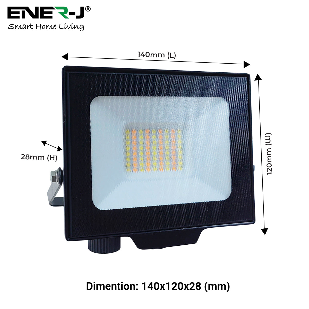 Ener-j T205X 30W LED Floodlights With CCT Switchable & PIR ready (not included), 2700 Lm, IP65
