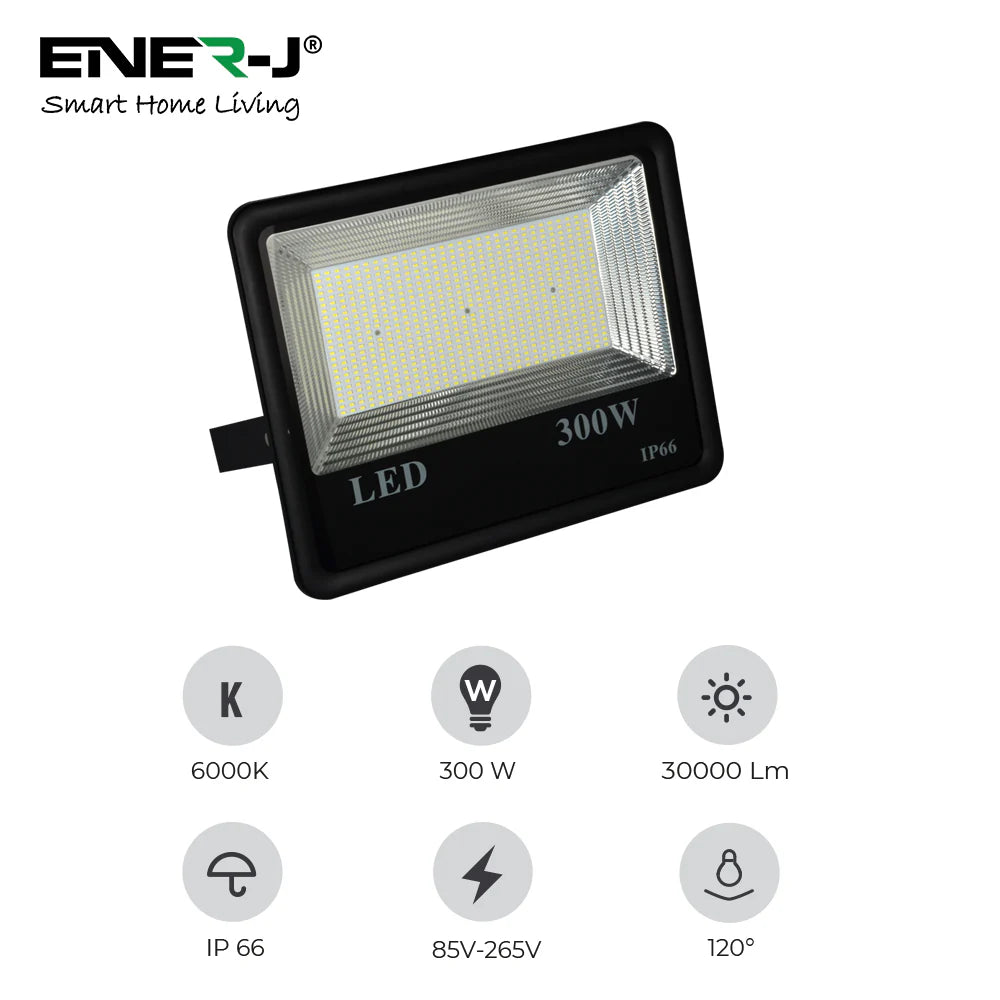 Ener-j T214 LED SMD Non PIR Floodlight IP65 300W 30000Lm, 6000K