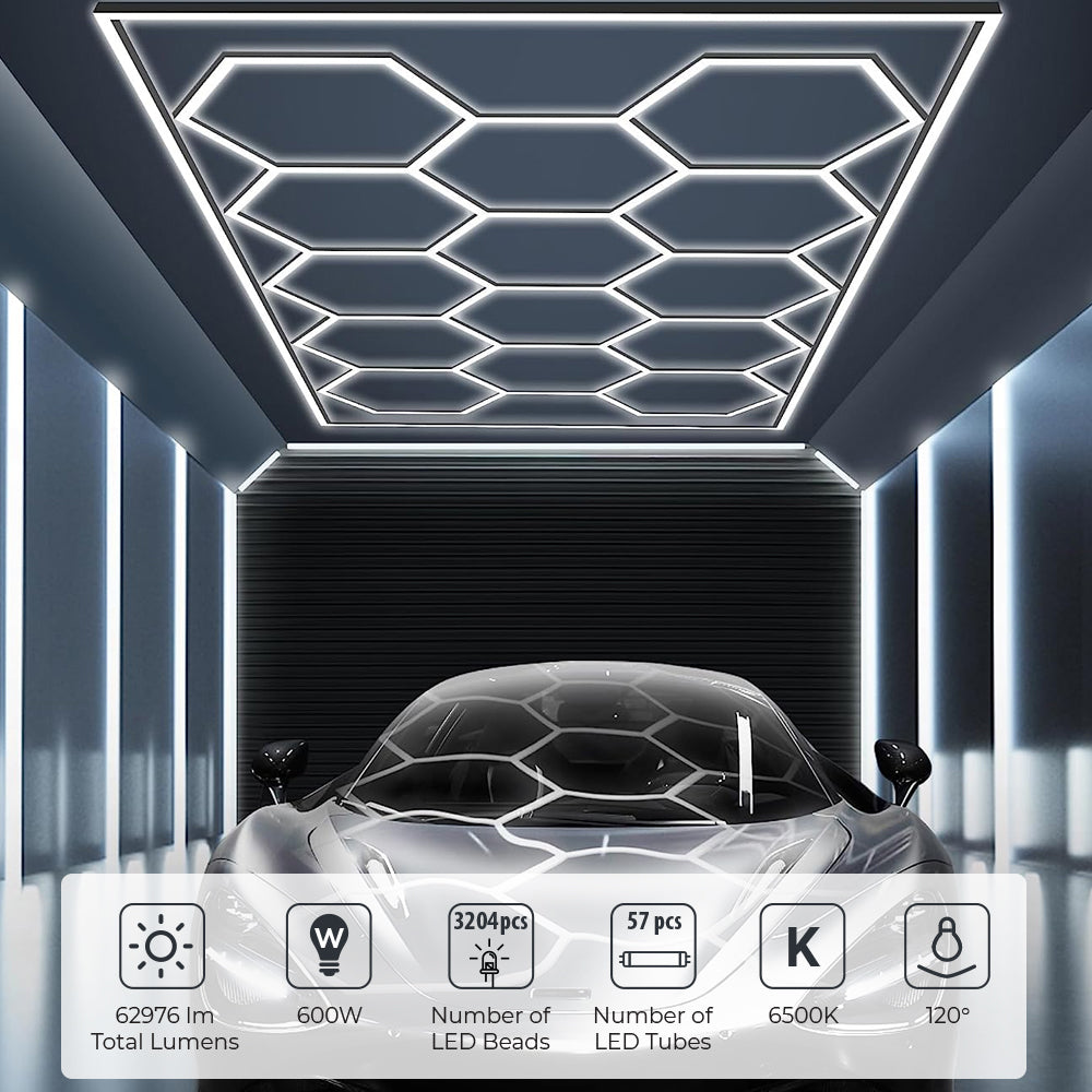 Ener-j T304 600W Car Showroom Light,PC T5 Tubes, 6500K, 100-120lm/W