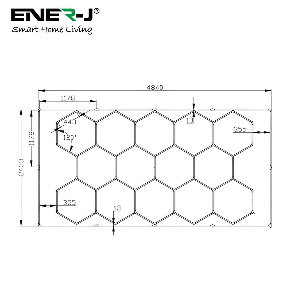 Ener-j T304 600W Car Showroom Light,PC T5 Tubes, 6500K, 100-120lm/W