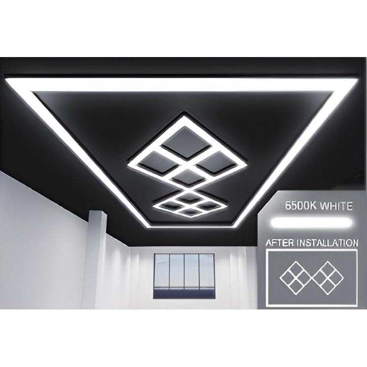 Ener-j T308 432W Designer Ceiling Lights with Frame (8 Diamonds and border)