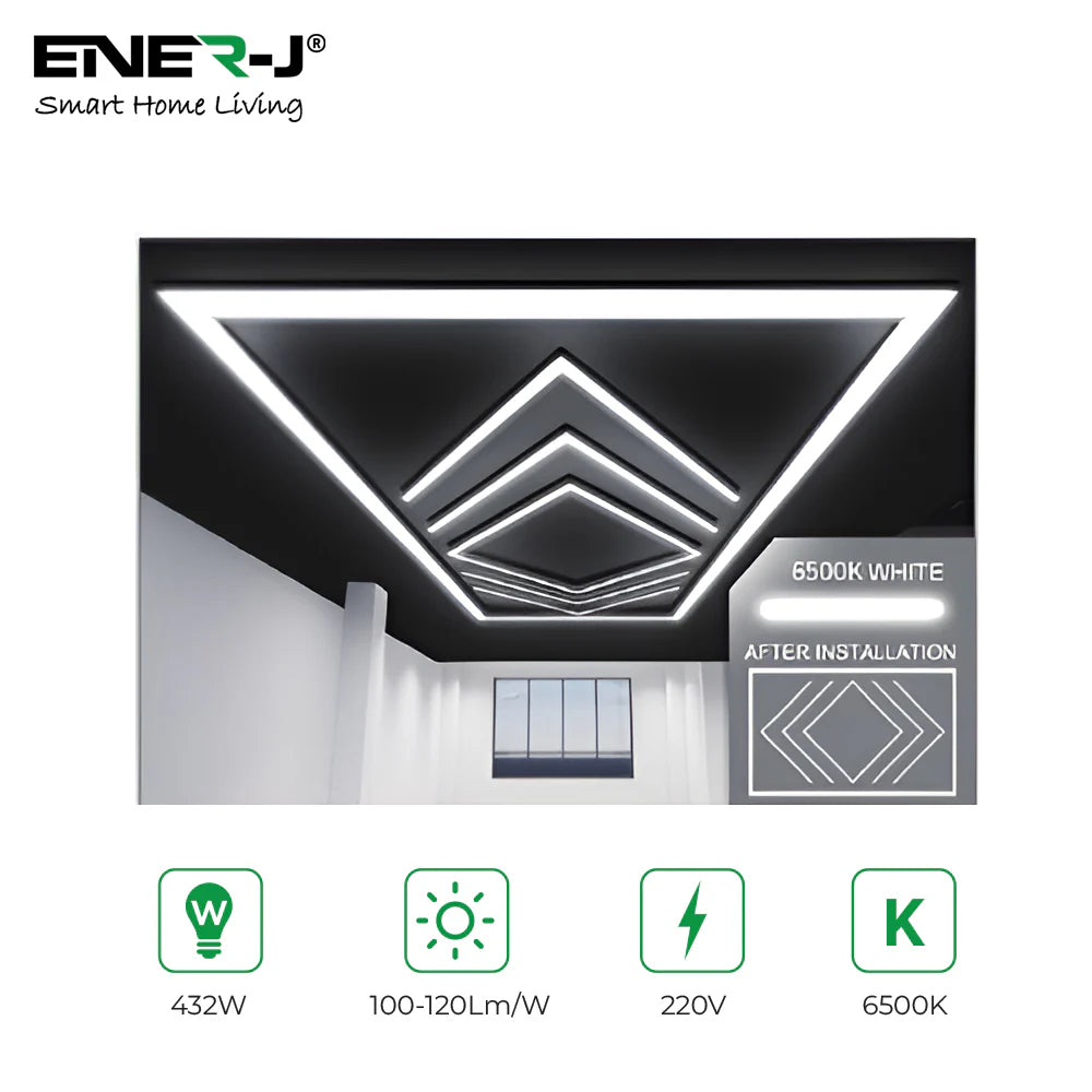 Ener-j T310 432W Designer Ceiling Lights with Frame (4 Arrow and border)