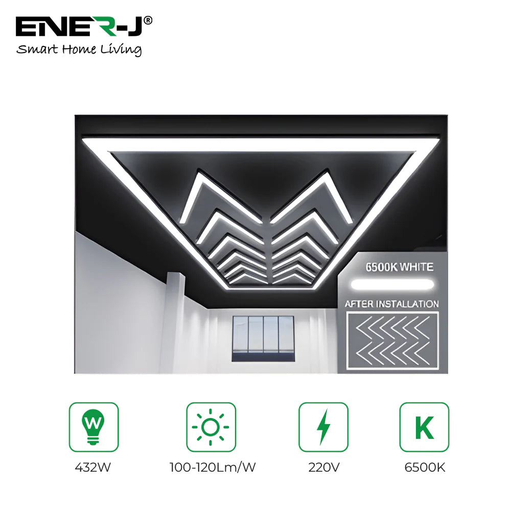 Ener-j T317 432W Designer Ceiling Lights with Frame (12 Arrow and border)