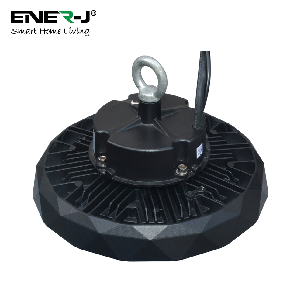 Ener-j T380 LED UFO High Bay Lights, Wattage Switchable (120W-160W-200W), CCT Switcheable (6000K-4000K-3000K), 160Lm/W, IP65