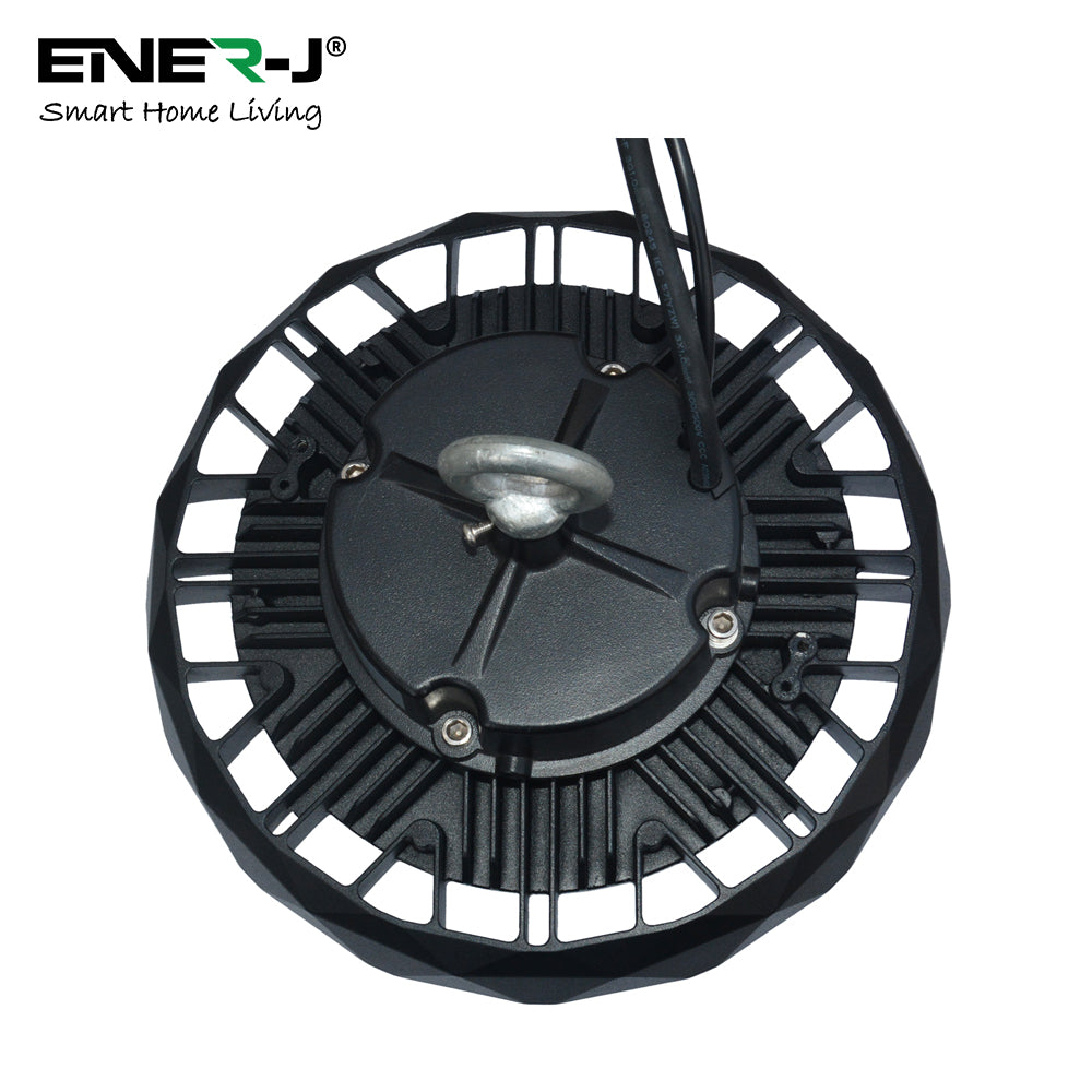 Ener-j T380 LED UFO High Bay Lights, Wattage Switchable (120W-160W-200W), CCT Switcheable (6000K-4000K-3000K), 160Lm/W, IP65
