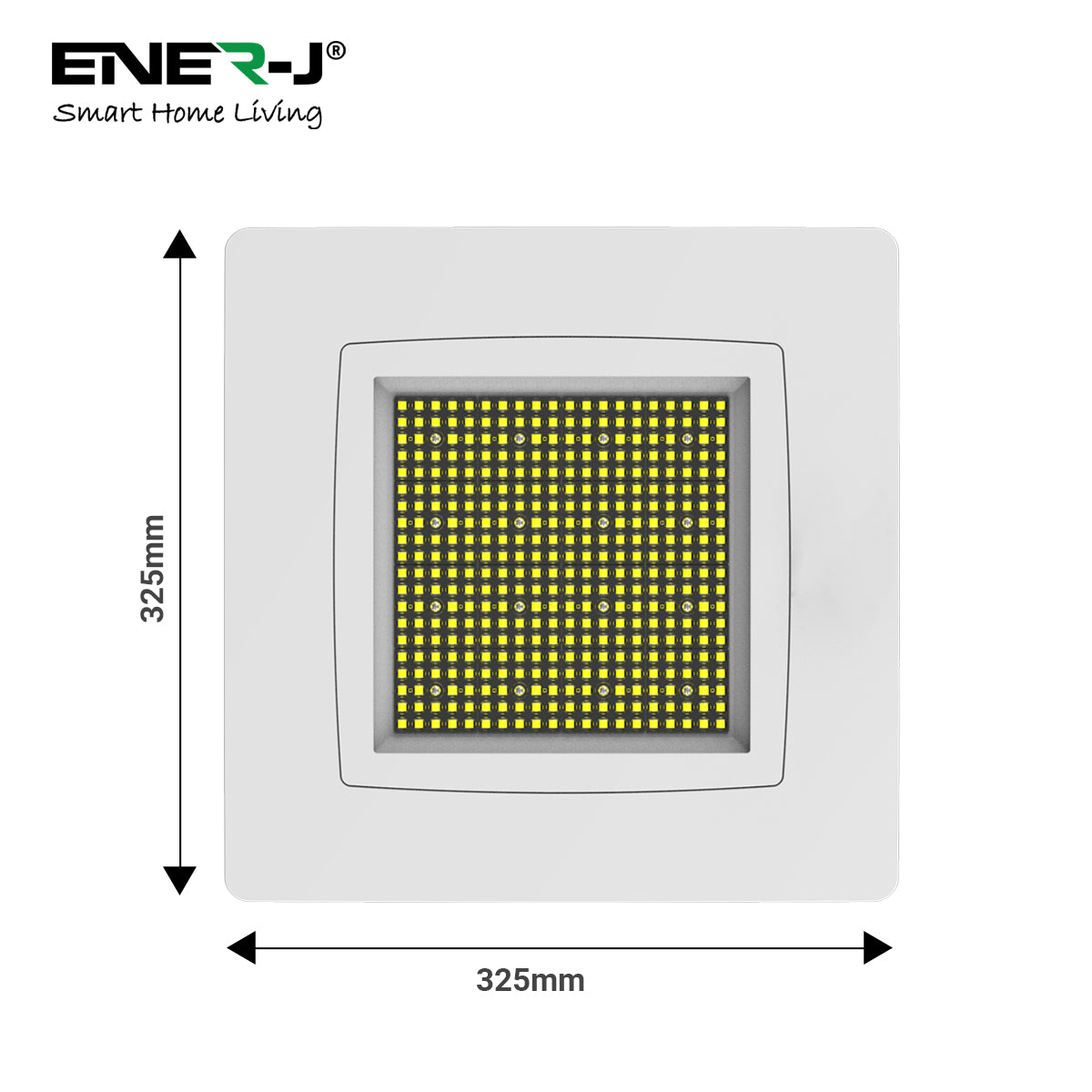 Ener-j T385 100W Premium Canopy Lights with 140 Lm/W & Dimmable Lifud Driver, Size 325x325mm, IP65 & IK08, Includes Recessed Mounting Kit & Surface Bracket installation, 5700K