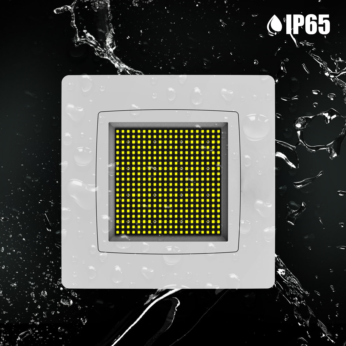 Ener-j T386 150W Premium Canopy Lights with 140 Lm/W & Dimmable Lifud Driver, Size 400x400mm, IP65 & IK08, Includes Recessed Mounting Kit & Surface Bracket installation, 5700K