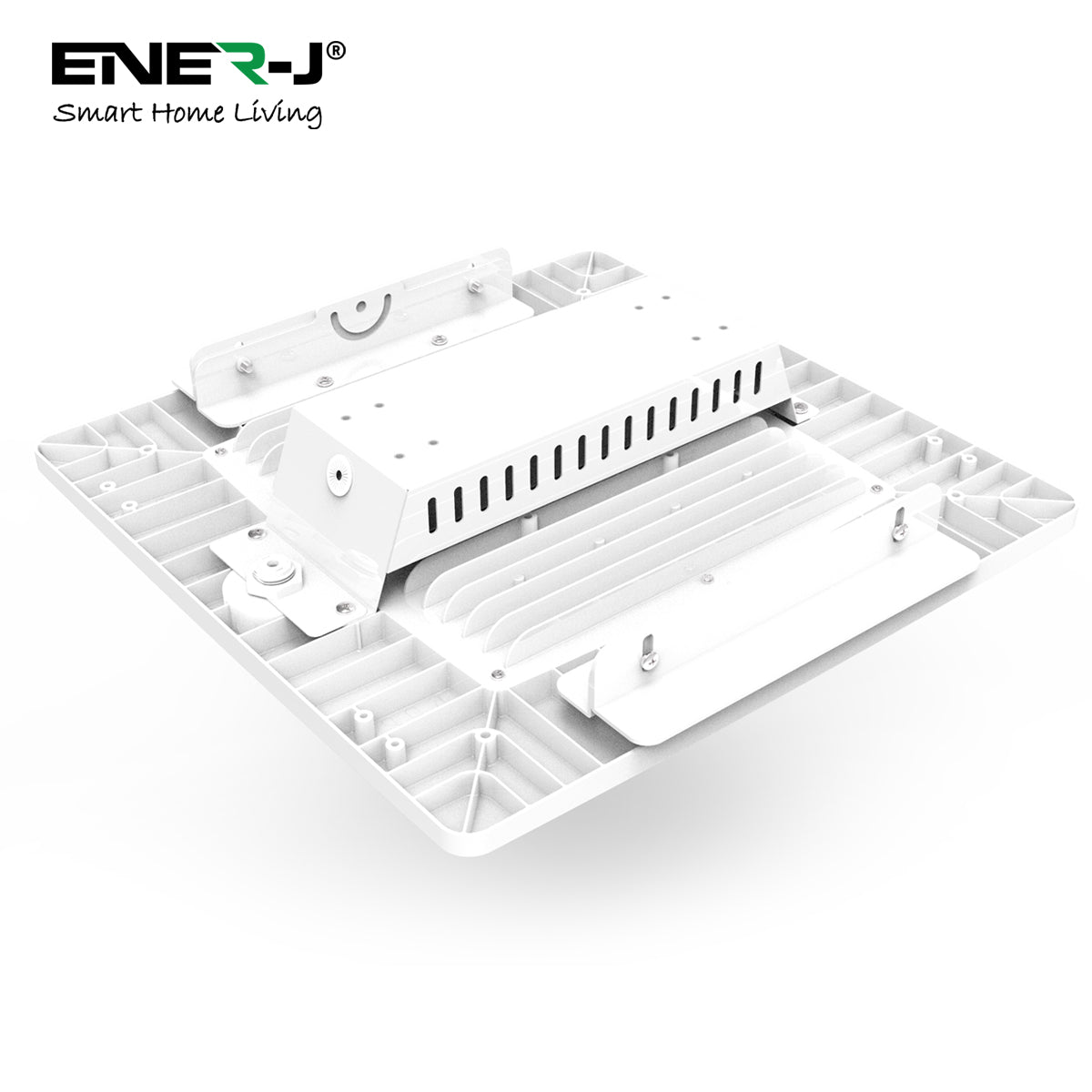 Ener-j T386 150W Premium Canopy Lights with 140 Lm/W & Dimmable Lifud Driver, Size 400x400mm, IP65 & IK08, Includes Recessed Mounting Kit & Surface Bracket installation, 5700K