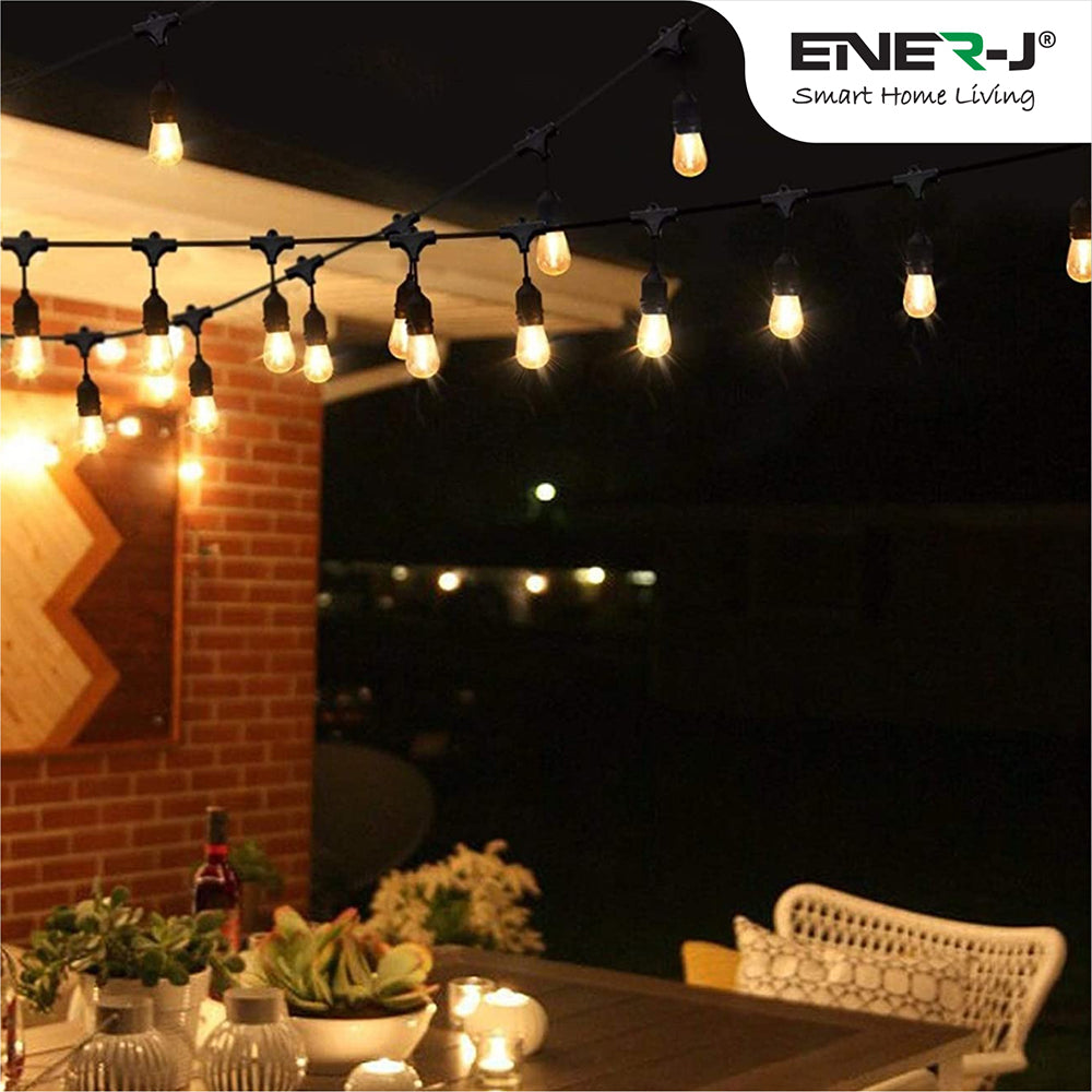 Ener-j T447 LED Filament Bulb String Light Kit 15.2m (inc 15x2W Filament LED Lamps)
