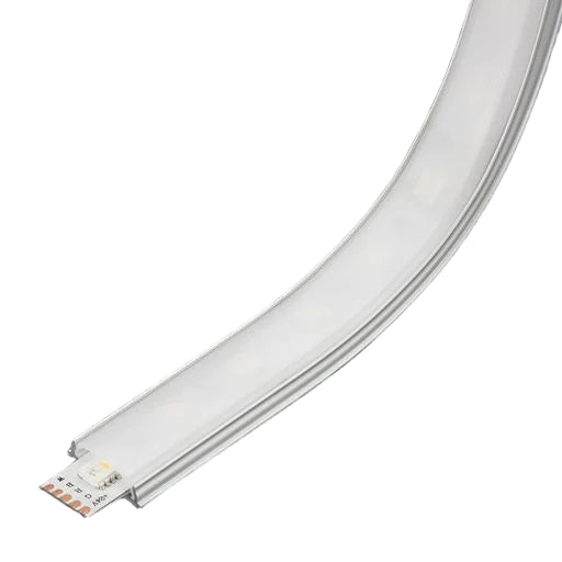 Ener-j T463 Bendable Aluminum Profile with Frosty Cover & clips in a kit, 1 meter