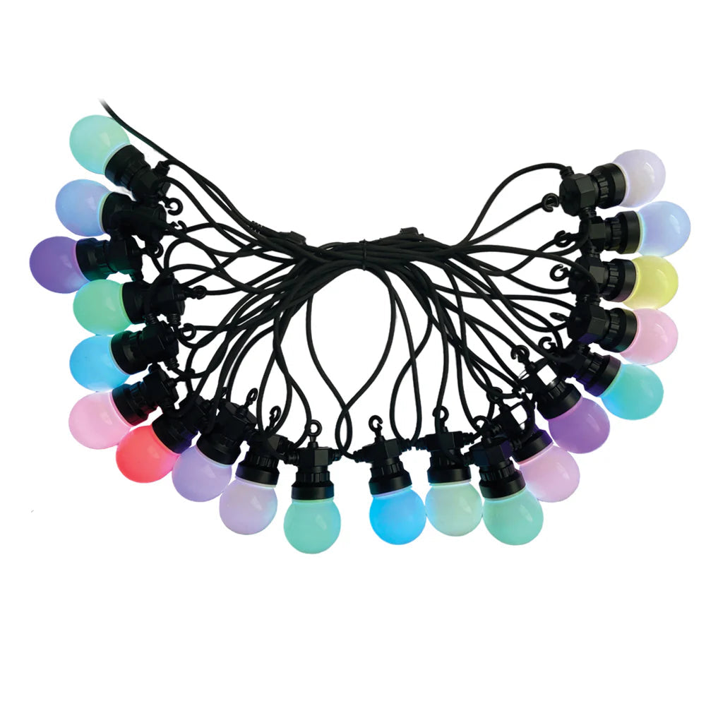 Ener-j T473 13 Meters RGB String Light Kit, 5V 5W (20 RGB Bulbs + IR Remote + UK Adapter)