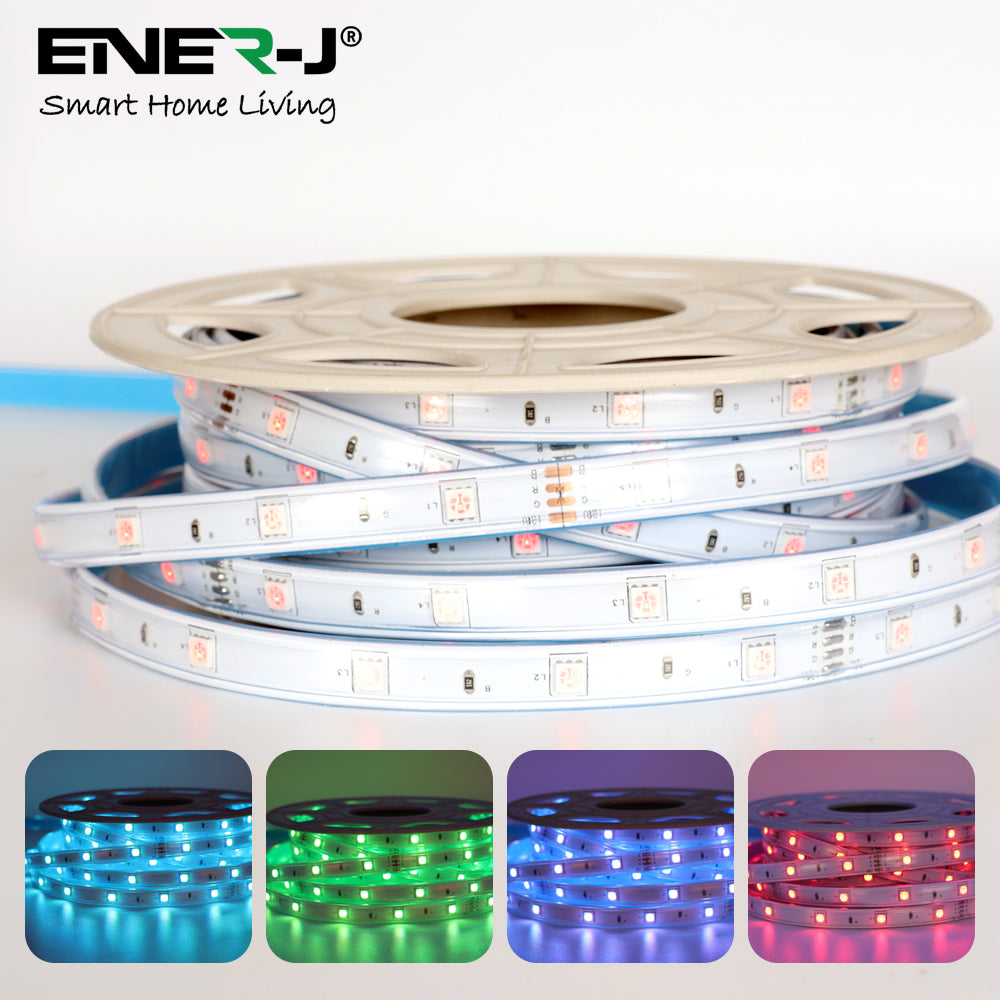 Ener-j T479 Solar Powered LED Strip Lights 20 meters, RGB