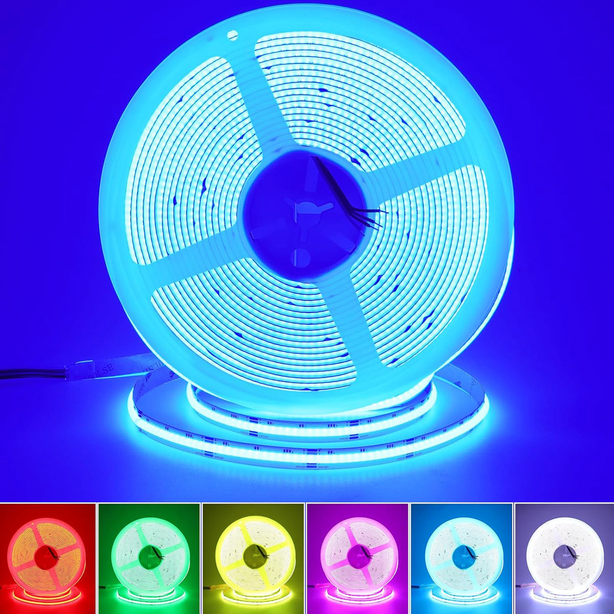 Ener-j T483 24V COB LED Strip, RGB with 576 LEDs/Meter, 14W/Meter, DC Connector included, IP20