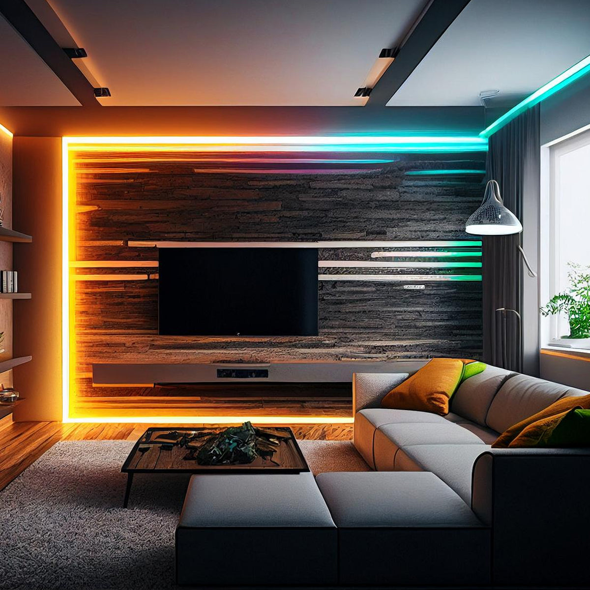Ener-j T483 24V COB LED Strip, RGB with 576 LEDs/Meter, 14W/Meter, DC Connector included, IP20