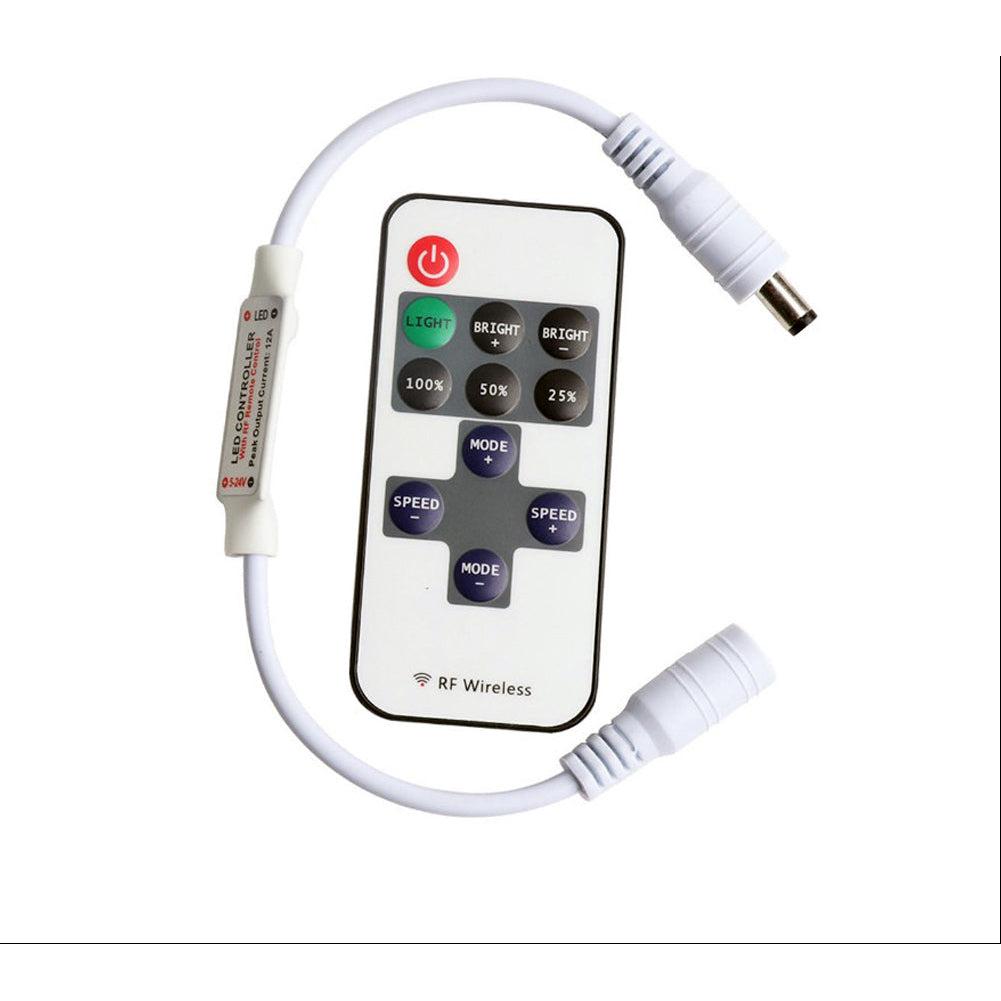 Ener-j T680 RF Mini Dimming Controller with 11 Key Remote for Single Colour 12V/24V LED Strip Lights