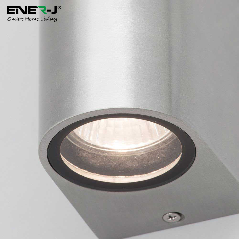 Ener-j T704 Up-Down GU10 Fitting Wall Light Silver Housing