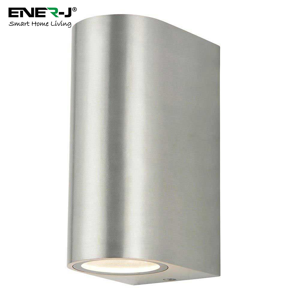 Ener-j T704 Up-Down GU10 Fitting Wall Light Silver Housing