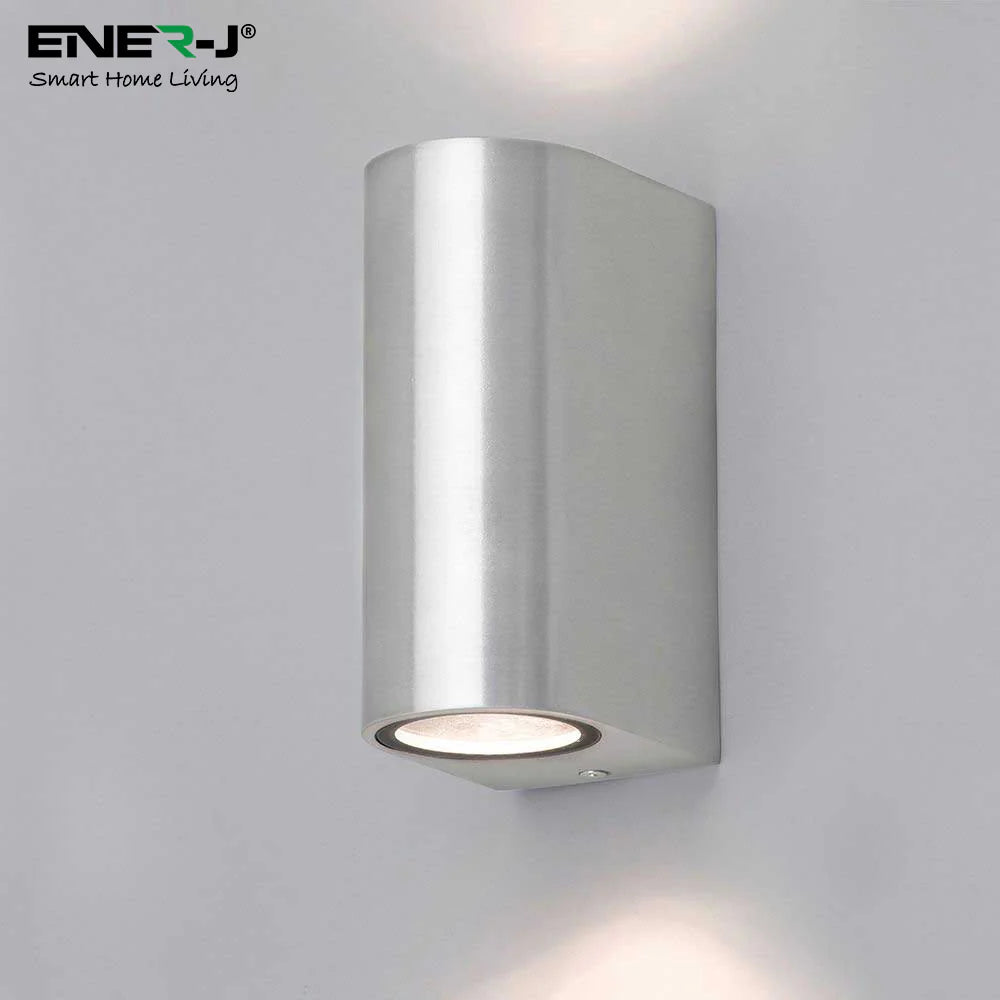 Ener-j T704 Up-Down GU10 Fitting Wall Light Silver Housing