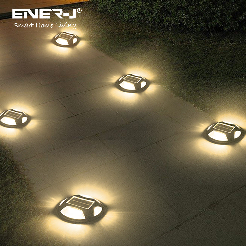 Ener-j T723-2 Solar Fence/Step Light CCT 6000K+BLUE Pack of 2