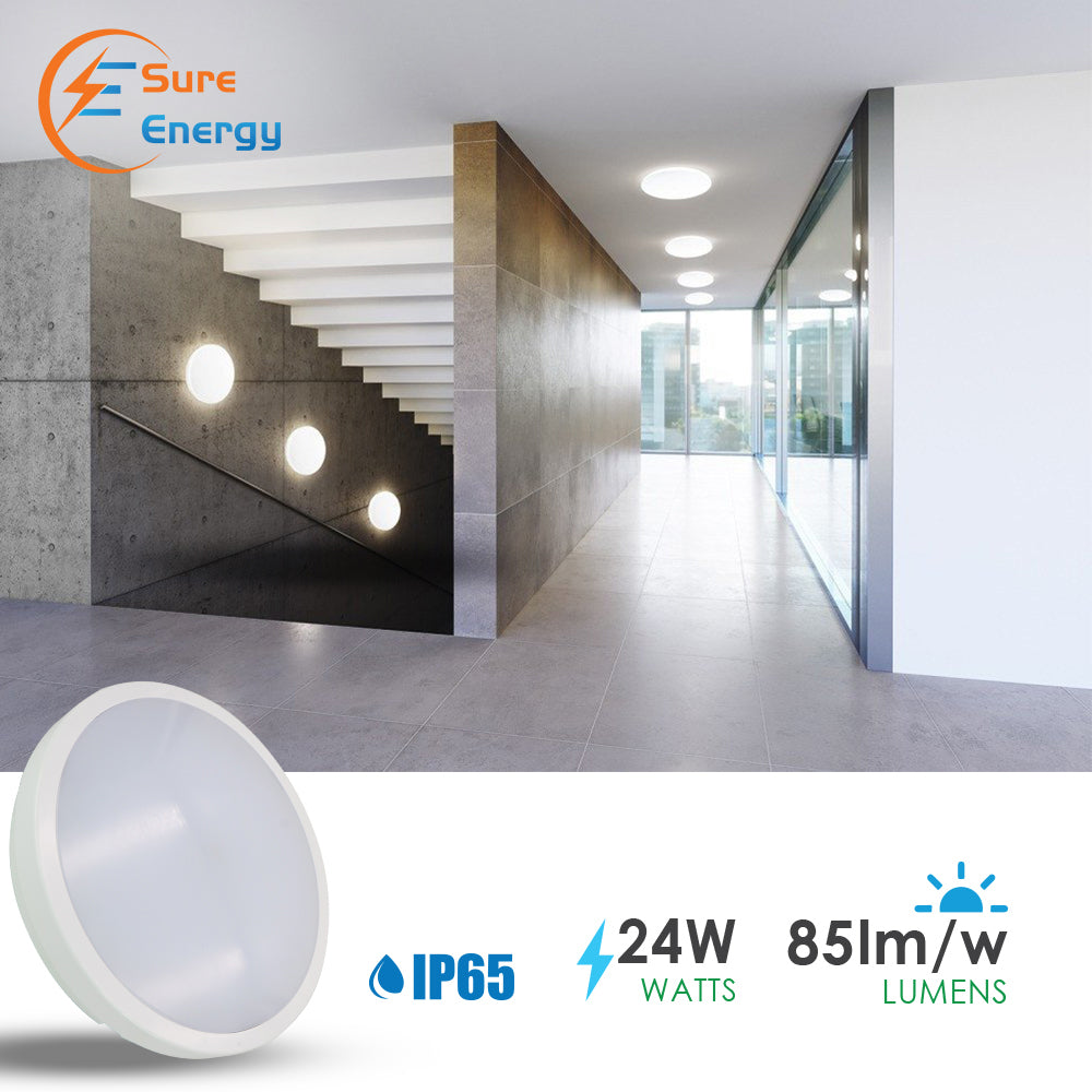 Ener-j T751 24W LED Bulkhead Standard Model IP65 4000K