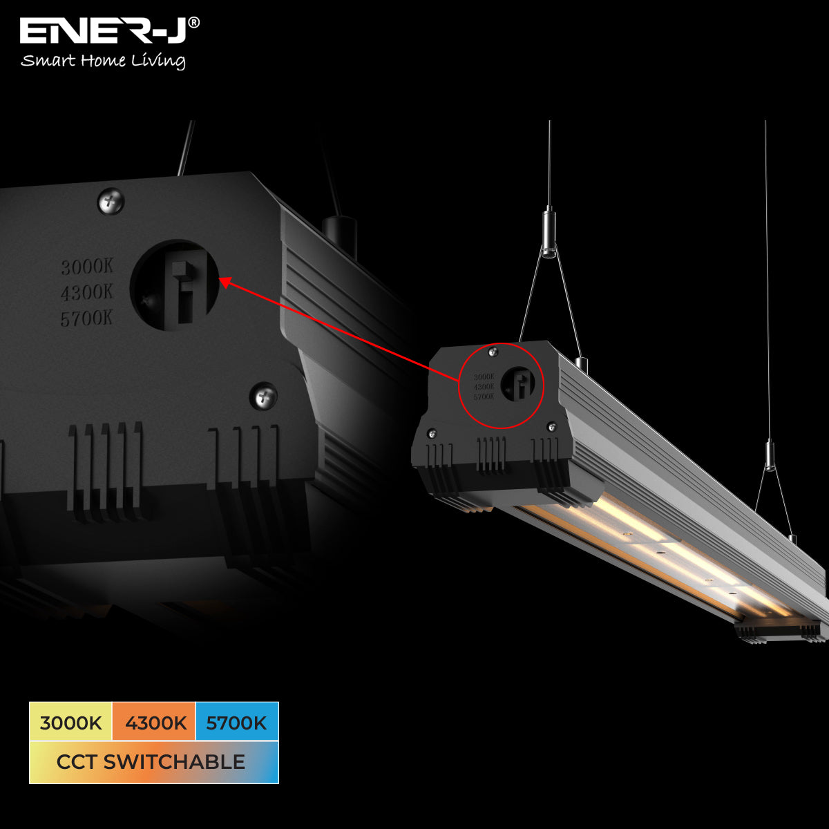 Ener-j T757 150W LED LINEAR HIGHBAY, 150 LM/W, CCT Switchable
