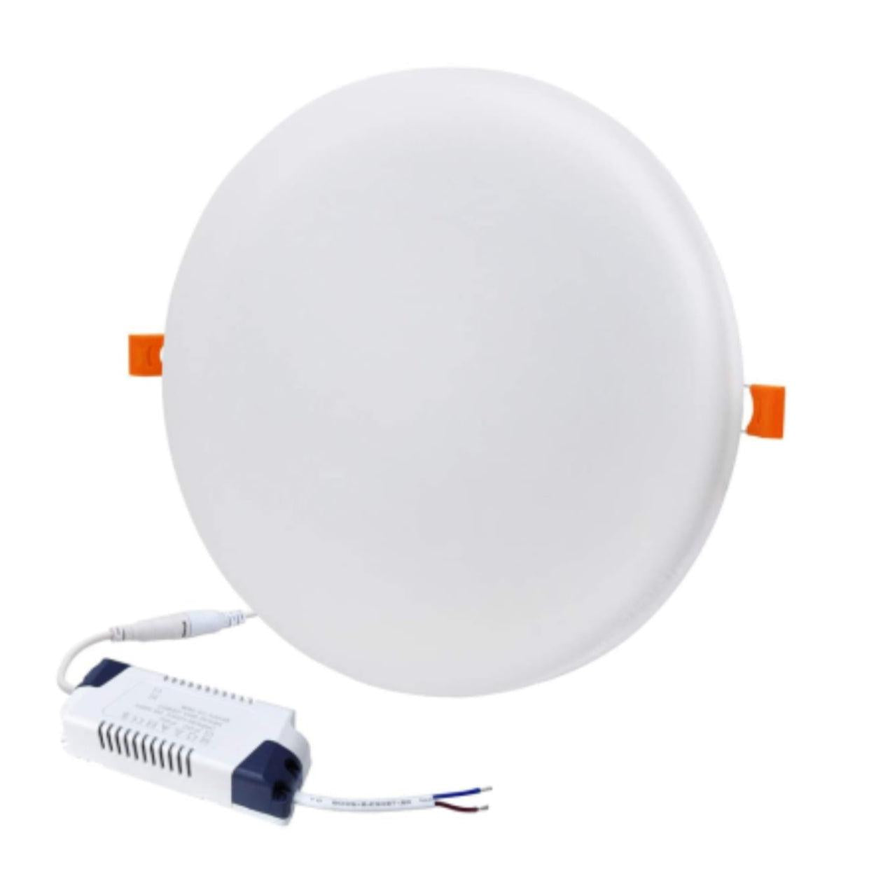 Ener-j T822 12W Frameless Recessed-Surface Super LED Panel, 105mm, Round, 6000K Pack of 2