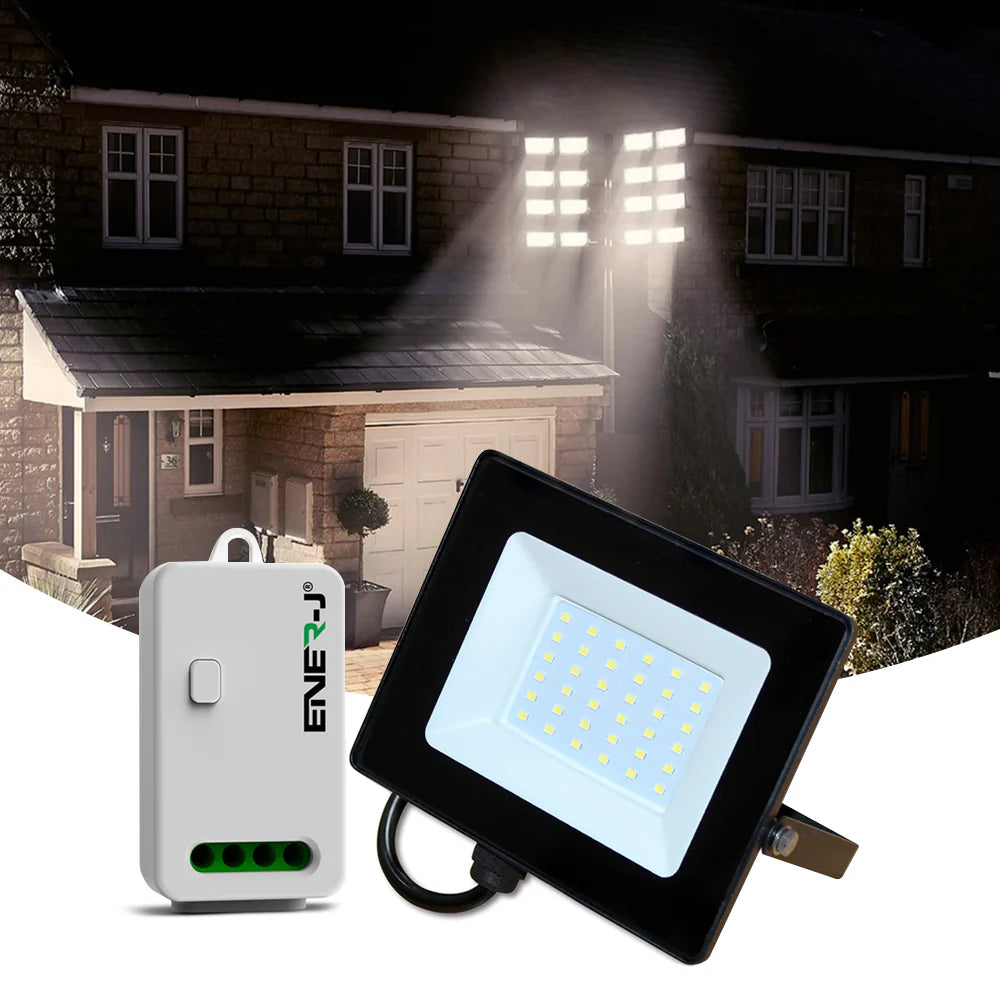 Enerj EWS1067 30W LED Floodlight Pre Wired with ECO range 500W Non-Dimmable RF receiver