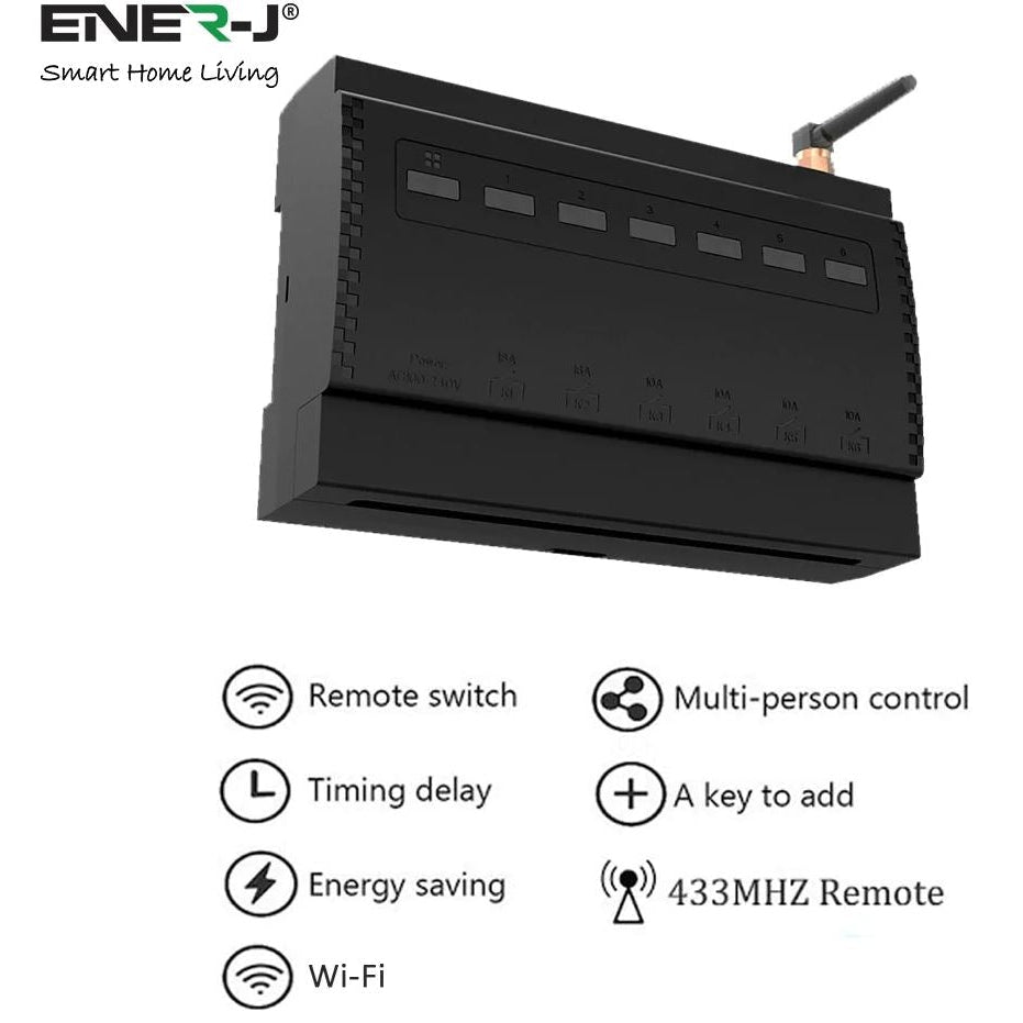 Enerj WS1031 Smart Wi-Fi+ RF 6 Circuit receiver