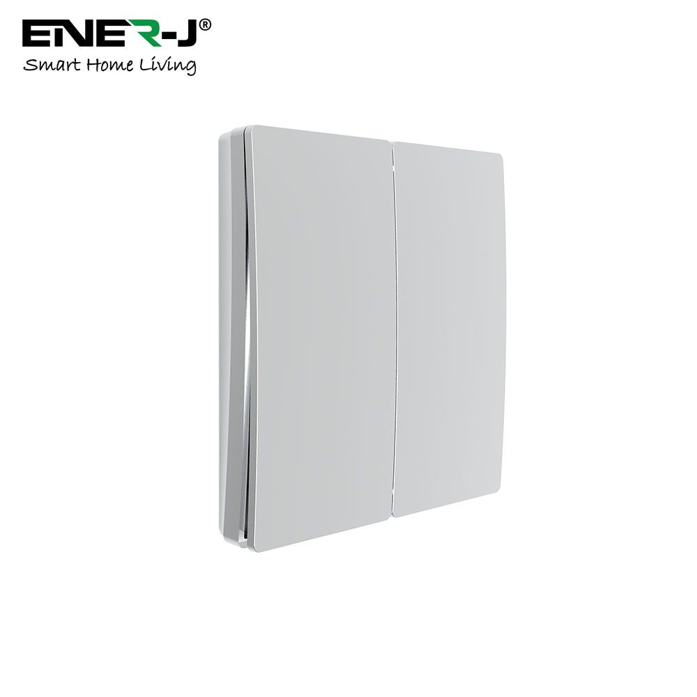 Enerj WS1050XS Eco Range 1 Gang Wireless Kinetic Switch Silver