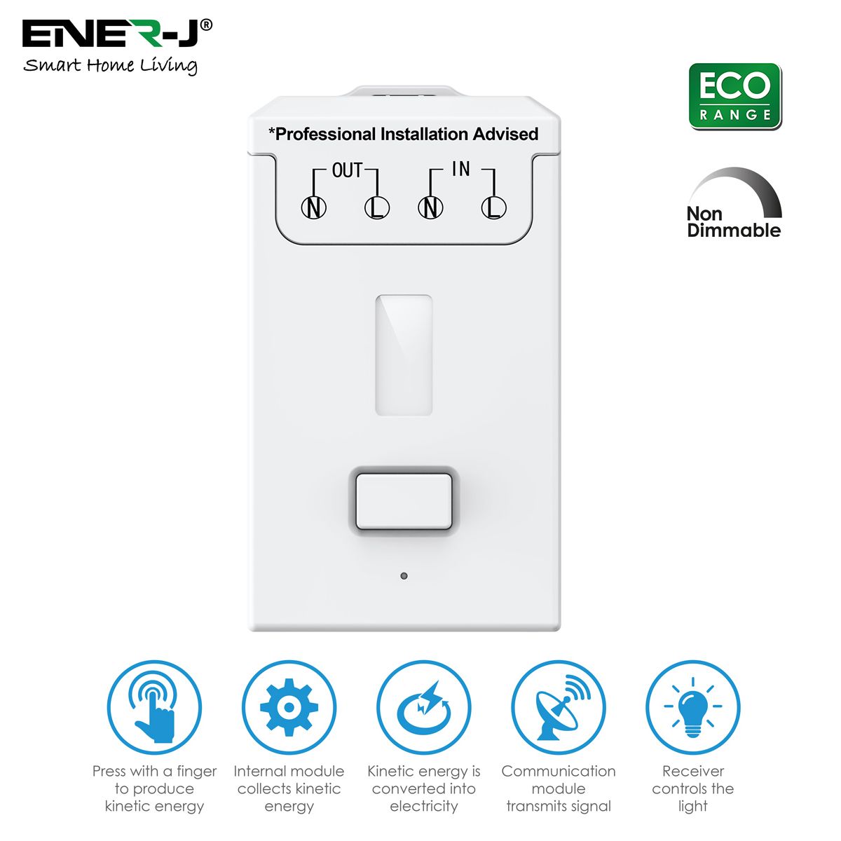 Enerj WS1055X Eco Range 500W Non Dimmable RF Receiver