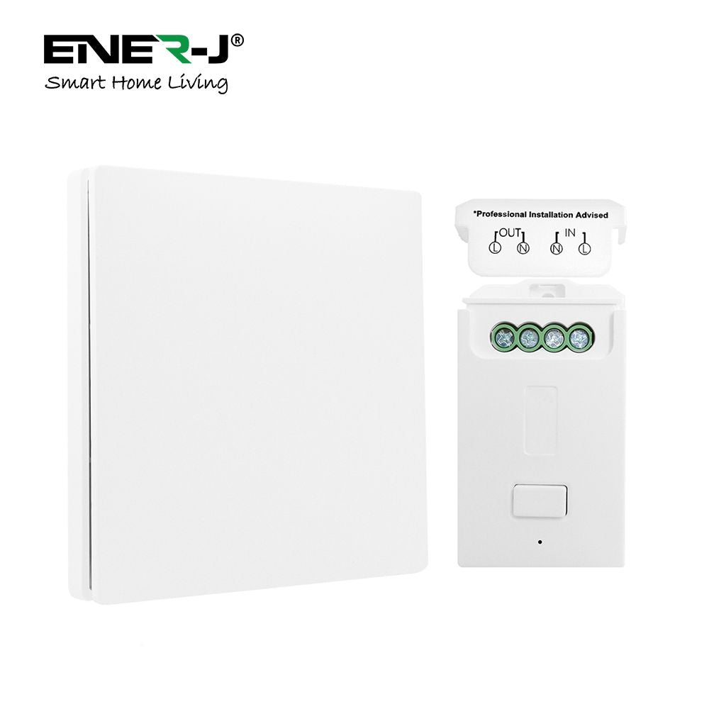 Enerj WS1060X Eco Range 1 Gang Kinetic Switch with 500W Non Dimmable RF Receiver