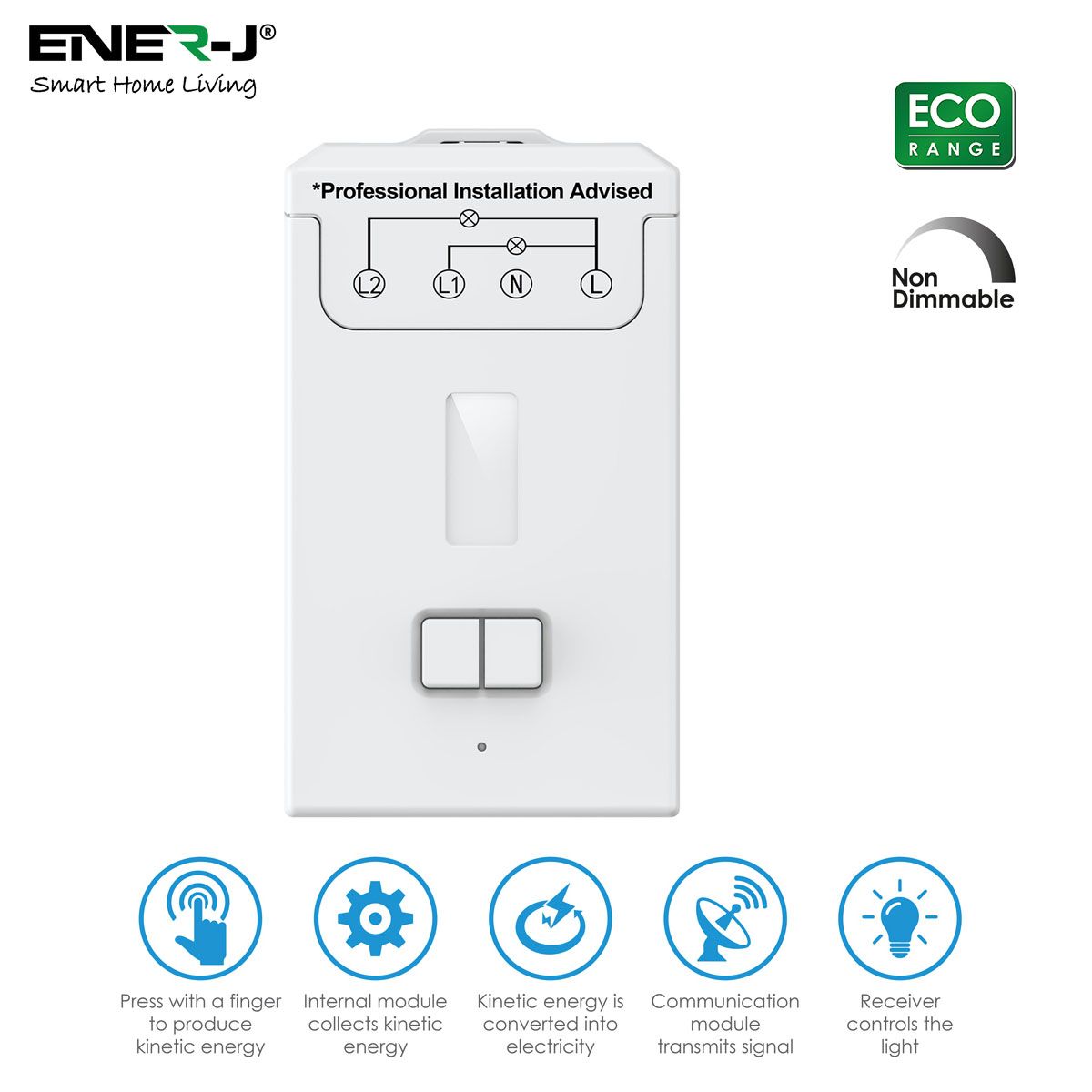 Enerj WS1071 Eco Range 2 Way 500W Non Dimmable RF Receiver