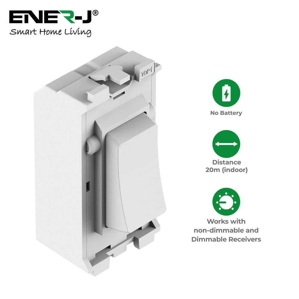 Enerj WS1081 ECO Range Wireless Grid Switch BG Style White