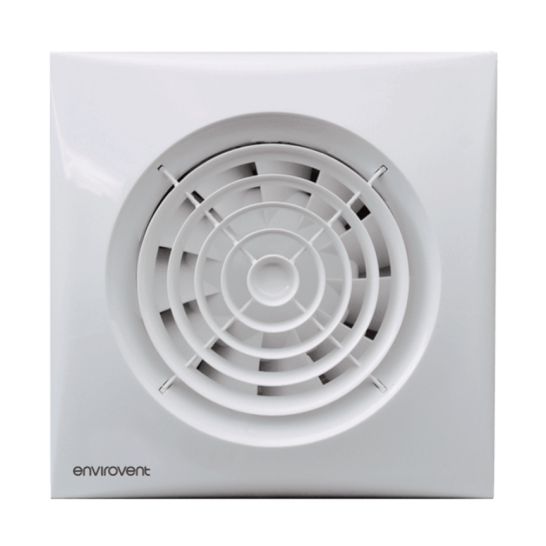 Envirovent SIL100HT 4" Silent Bathroom Extractor Fan with Humidistat and Timer