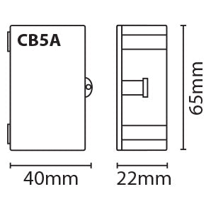 Eterna CB5A Lighting Connector Box - 5 Amp White