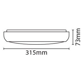 Eterna CHA18MW3 9/14/18W Emergency LED Bulkhead