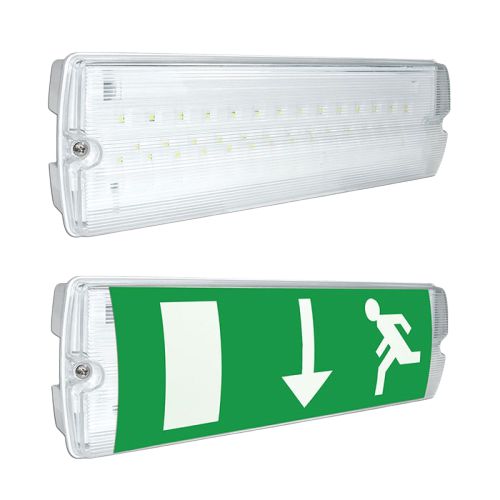 Eterna EMLED3M 7W Emergency LED Bulkhead IP65 White