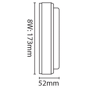 Eterna KCAS8WHFL 8W Cassi Bulkhead White