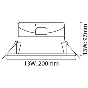 Eterna KCOMCS13 13W Commercial LED Downlight