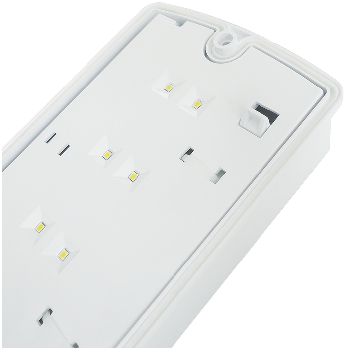 Eterna KEM3BULKLI 4W Li-ion LED Maintained Emergency Bulkhead with ISO 7010 Legend Set