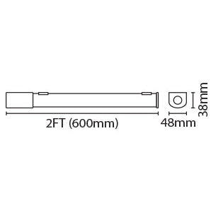 Eterna KNANOIP2FT 2FT IP65 Nano Utility Batten White