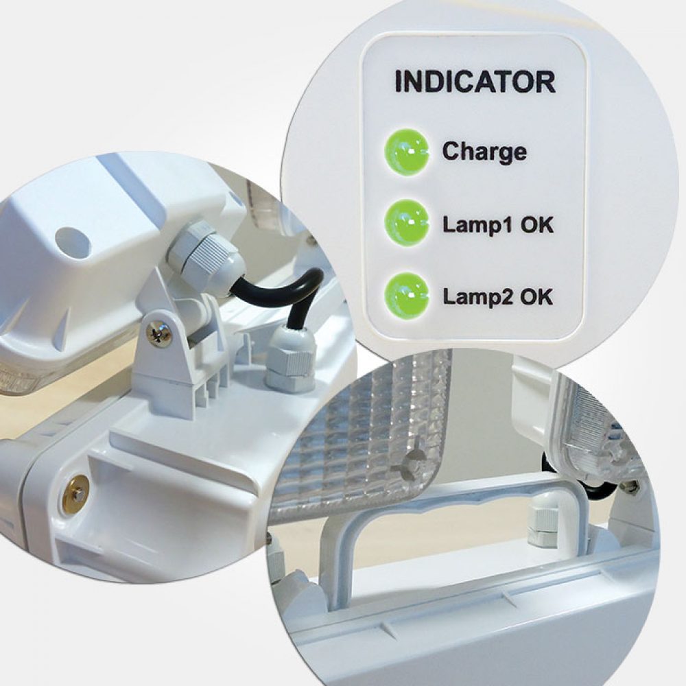 Eterna LEDTWNSPOT IP65 LED Emergency Twin Spot Fitting