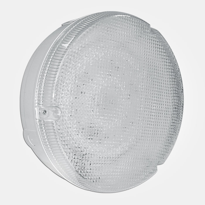 Eterna PRCIRSTD 9W - 18W LED Tri-Colour Circular Bulkhead White / Prismatic