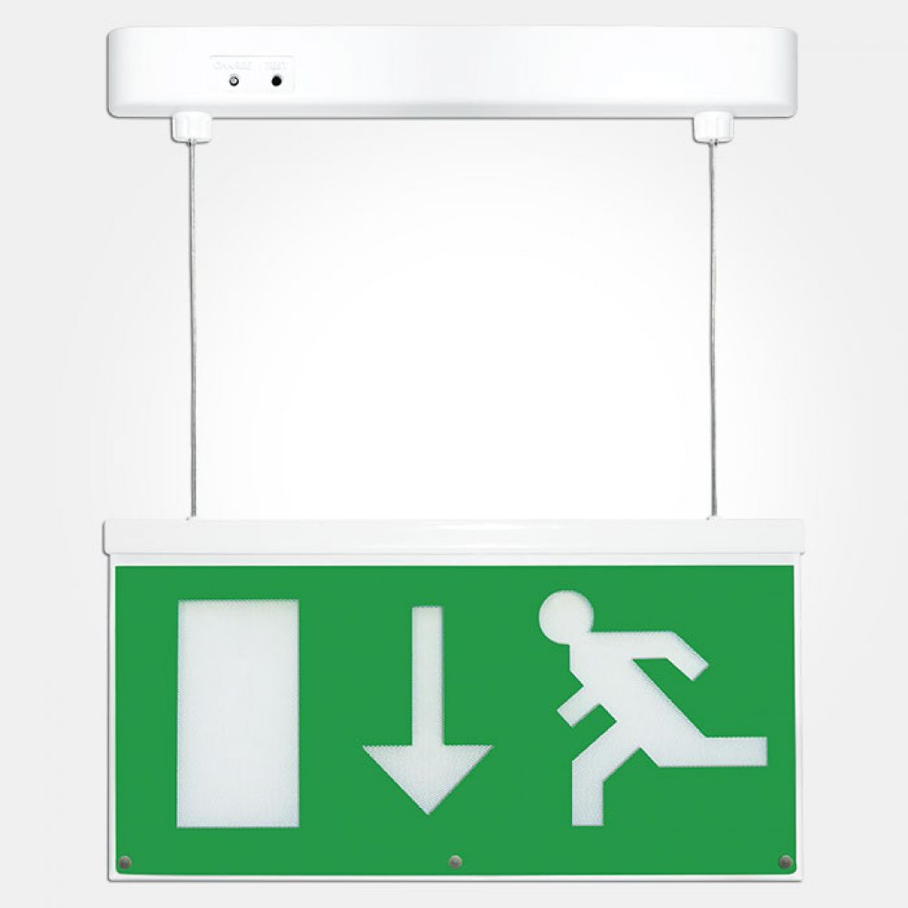 Eterna SIGNLEDEM3 LED Emergency Exit Drop Sign White