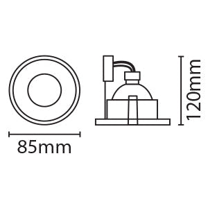 Eterna SLGUCR Mains IP65 Downlight Chrome