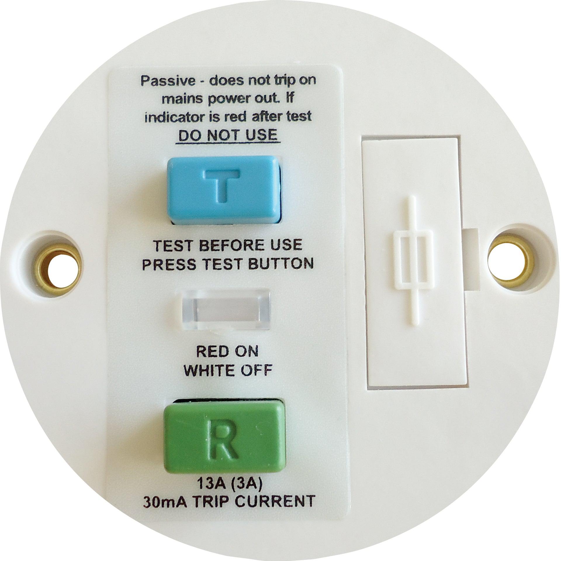 Eterna SSRCDWH Single Fused RCD Spur White