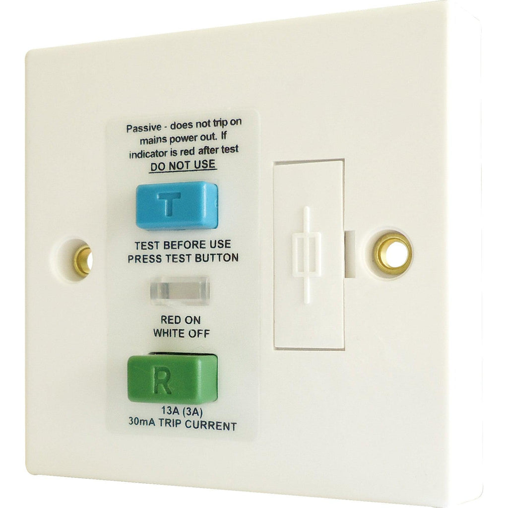 Switched Rcd Spur Eterna SSRCDWH Single Fused RCD Spur White