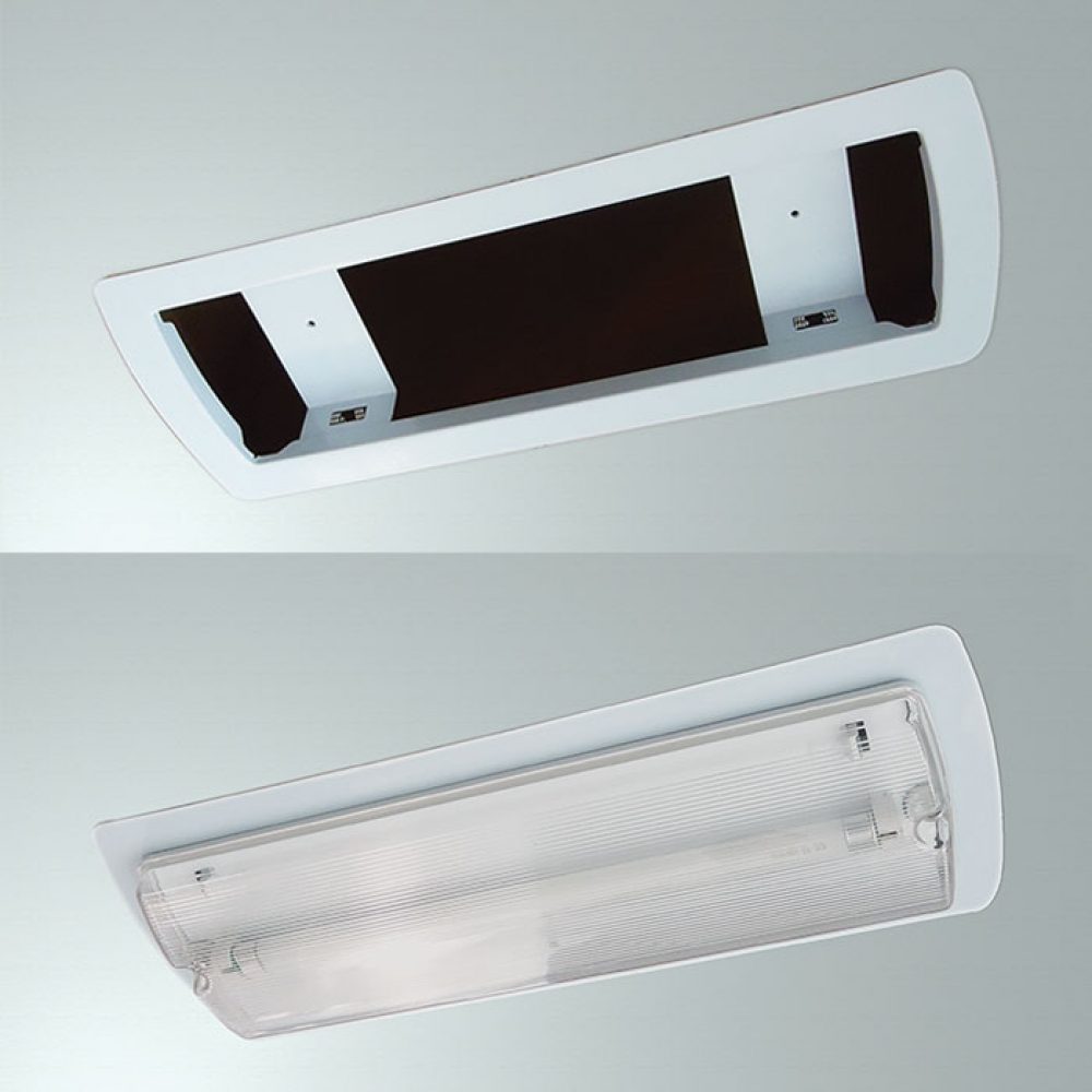 Eterna Semi-Recessed Emergency LED Bulkhead Frame