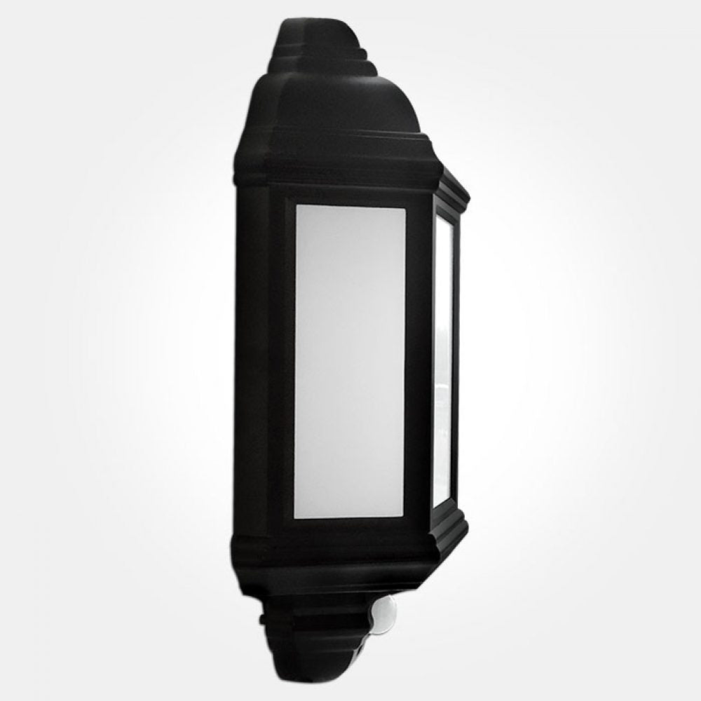 Eterna VECOHPIRBK 7W LED Half Lantern PIR Black